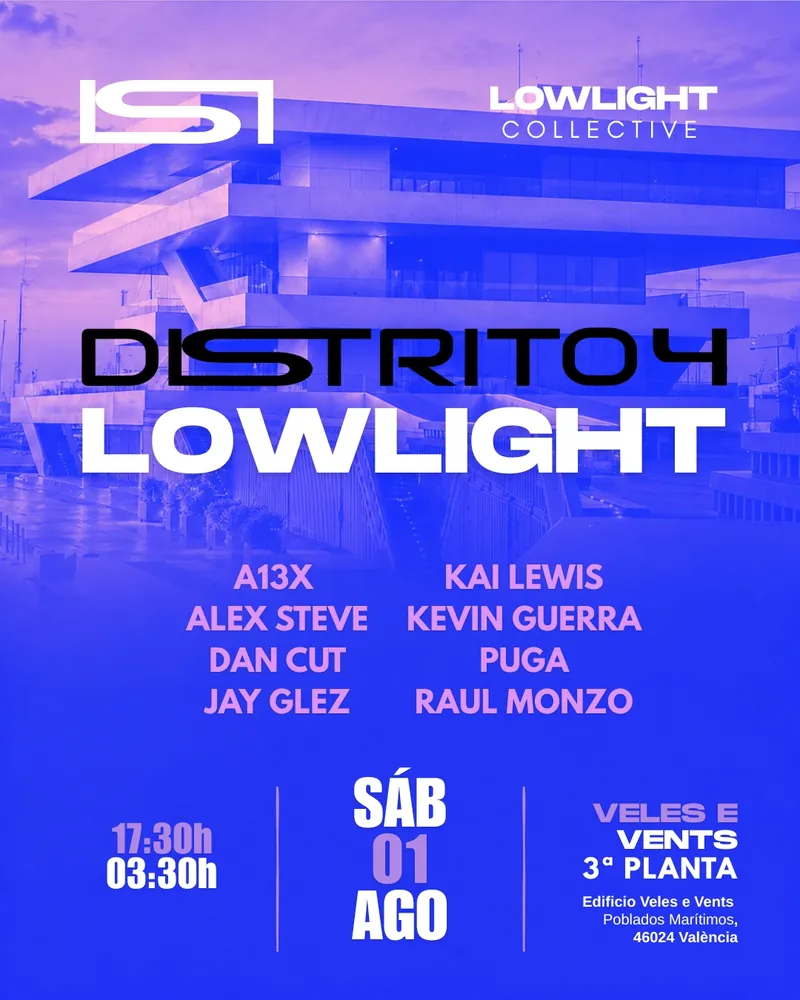 Cartel de LOWLIGHT x DISTRITO4