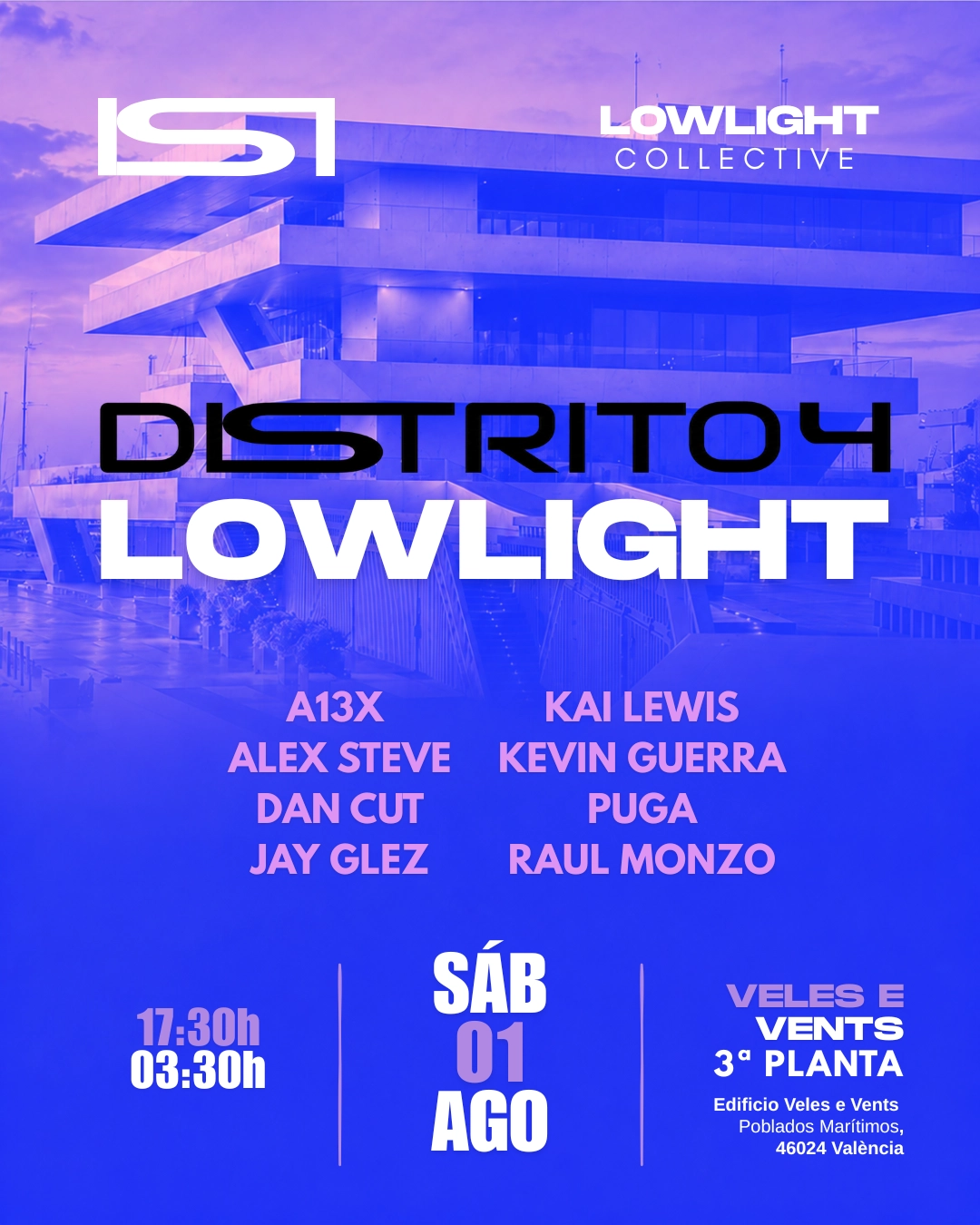 Cartel de LOWLIGHT x DISTRITO4